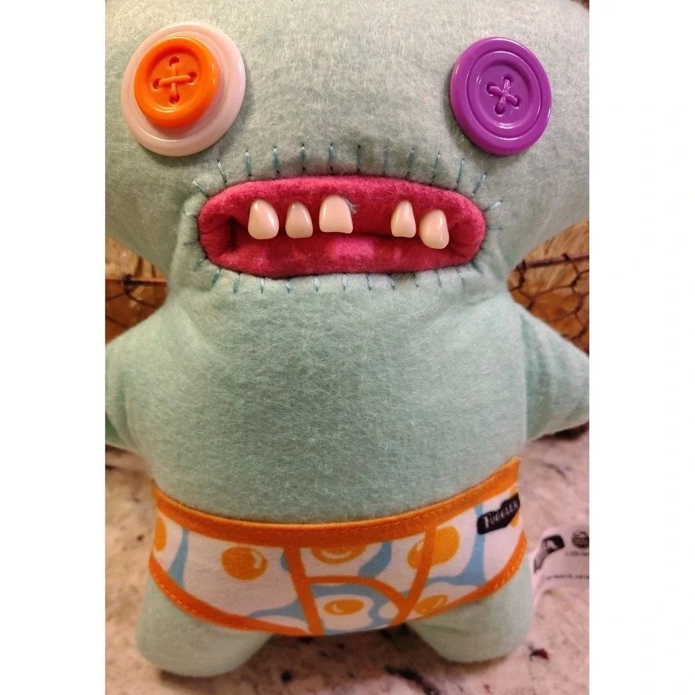 Fuggler Plush Budgie Underwear Funny Ugly Monster Blue‎ Button Eyes Monster